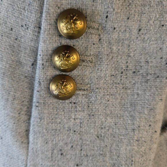 Banana Republic Equestrian Style Jacket SZ 2P Speckled Gray - Picture 7 of 11